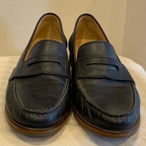 Blue leather penny loafers cole haan